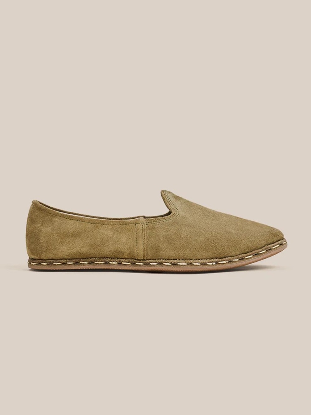 Men’s Olio Green Suede Sabah Slip-On Loafer - Picture 4 of 10